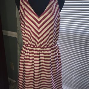 Cute burgundy and cream dress
